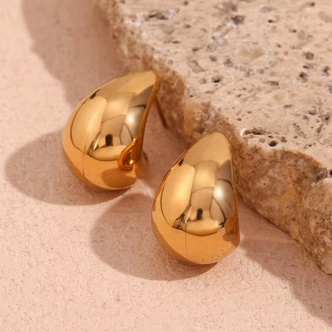 Hollow Stud Earrings for Women J Shape Gold Plated Earrings Stainless Steel Fine Jewelry Earrings