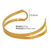 JEWELRY SZ29-35 2024 Fashion Stainless Steel Open Bangle Exaggerated Irregular Bangle