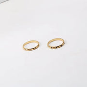 High End Waterproof Wholesale 18K Gold Plated Dot Diamond Steel Dainty Rings for Women