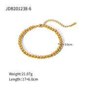 Waterproof Jewelry Heart Charm Stone Choker Gift Luxury round Ball Bead Chain Bracelet Necklace for Women