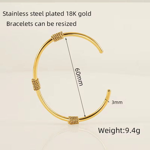 Custom Waterproof Jewelry Stainless Steel Cuban Chain 18K Gold Plated Bracelet for Women Ladies Bracelet Sets