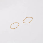 316L Stainless Steel Ins Minimalist Rings Simple PVD Gold Plated Retangular Square Oval Ring