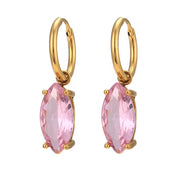 Luxury Zircon Earrings Set Gold Plated Party Jewelry Waterproof Stainless Steel Earrings Wholesale Bulk