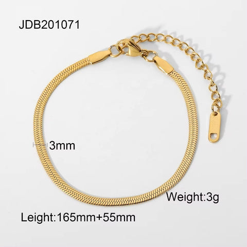 Retro Mesh Belt Titanium Gold Plated Wide Bracelet 18K Gold Plated Stainless Steel Link Chain Bracelet Cuban Chain Bracelets