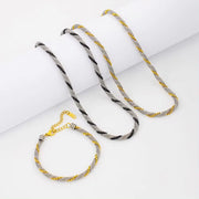 High Quality 316L Stainless Steel Two-Tone Necklace Elegant Fashion Trendy Collar Jewelry 2024 NEW