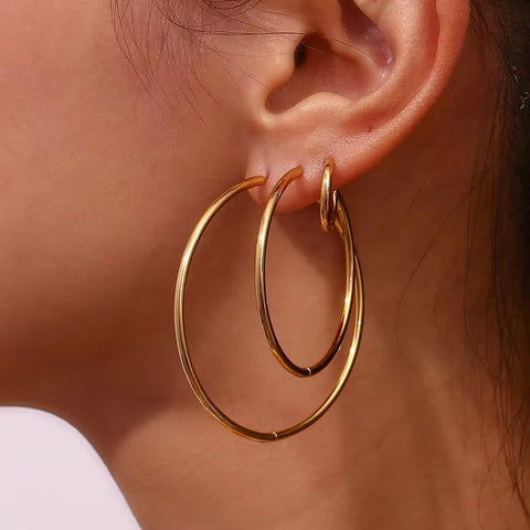 Chunky Monkey Hoop Earrings