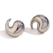 Winding Water Wave Stud Earrings