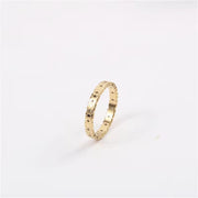 18K PVD Gold Plated 316L Stainless Steel Minimalist Daisy Thin Knuckle Ring