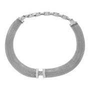 Luxury Chunky Mesh Stainless Steel Choker Necklace Fashion Women'S PVD Plated Gold Silver Color Jewelry Waterproof