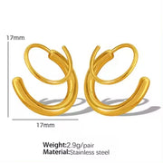 JEWELRY EH242-3 Hot Sale Earring Clasp Exaggerated Earrings Metal Plating Colour Preservation Earrings Set Zirconia