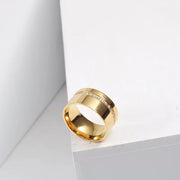 Wholesale 18K Gold Plated Dainty Zirconia Surround Band Stainless Steel Rings for Women Dainty Rings