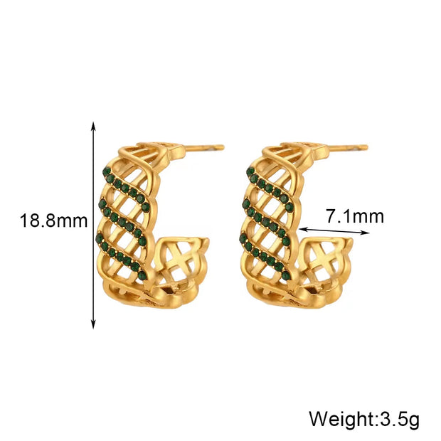 Trendy Earrings Gold Plated Jewelry Set Stainless Steel Fashion Jewelry Earrings Wholesale