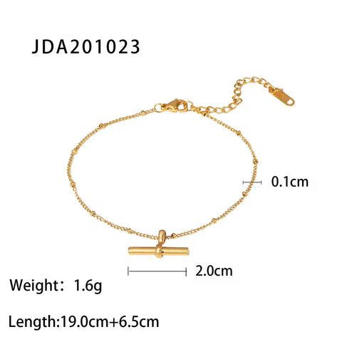 Chain Cross Double Layer Daity Anklet