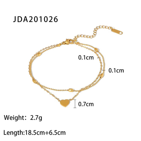 Chain Cross Double Layer Daity Anklet