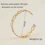 Custom Waterproof Jewelry Stainless Steel Cuban Chain 18K Gold Plated Bracelet for Women Ladies Bracelet Sets