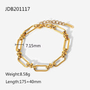 3Mm 6Mm 8Mm 12Mm Miami Cuban Chain Bracelet Punk Jewelry for Men Women 18K Gold Plated Stainless Chain Bracelet