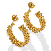 Custom Fashion Jewelry Stainless Steel for Women 18K Gold Plated Chunky Statement Studs Earrings