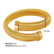 JEWELRY SZ43-4 Hot Selling Stacking Fashion Opening Adjustable Bracelet Stretchy Snake Bone Chain Bangle