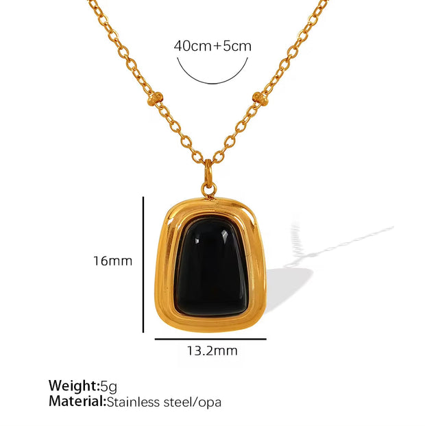 JEWELRY XL94-EH286 French Fashion Cat'S Eye Pendant Necklace Earrings Women Jewellery Set Gold Plated 18K