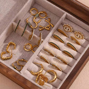 Trendy Earrings Gold Plated Jewelry Set Stainless Steel Fashion Jewelry Earrings Wholesale