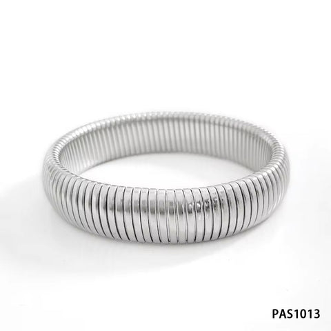 Chunky Statement Elastic Snake Chain Bangles Bracelet Exaggerated Streetwear Non Tarnish Stainless Steel Bangle Jewelry