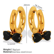 JEWELRY EH299 French Fashion Design Sense of Jewelry Stainless Steel Bow Zirconia Popular Personalized Earrings