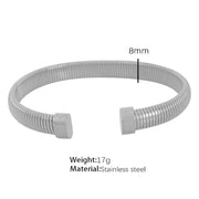 JEWELRY SZ43-4 Hot Selling Stacking Fashion Opening Adjustable Bracelet Stretchy Snake Bone Chain Bangle