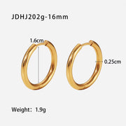 Manufacturer Multiple Sizes 2.5Mm Circle Hoop Earrings Geometric round Stainless Steel Huggie Earrings for Women