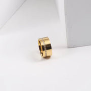 Wholesale 18K Gold Plated Dainty Zirconia Surround Band Stainless Steel Rings for Women Dainty Rings