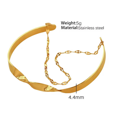 JEWELRY SZ29-35 2024 Fashion Stainless Steel Open Bangle Exaggerated Irregular Bangle