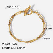 Retro Mesh Belt Titanium Gold Plated Wide Bracelet 18K Gold Plated Stainless Steel Link Chain Bracelet Cuban Chain Bracelets