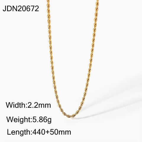 Waterproof Stainless Steel Thick Chain Layers Bead Snake Paperclip Cuban Chain Choker Necklace