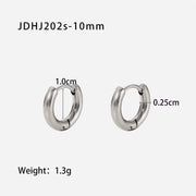 Manufacturer Multiple Sizes 2.5Mm Circle Hoop Earrings Geometric round Stainless Steel Huggie Earrings for Women