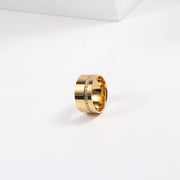 Wholesale 18K Gold Plated Dainty Zirconia Surround Band Stainless Steel Rings for Women Dainty Rings