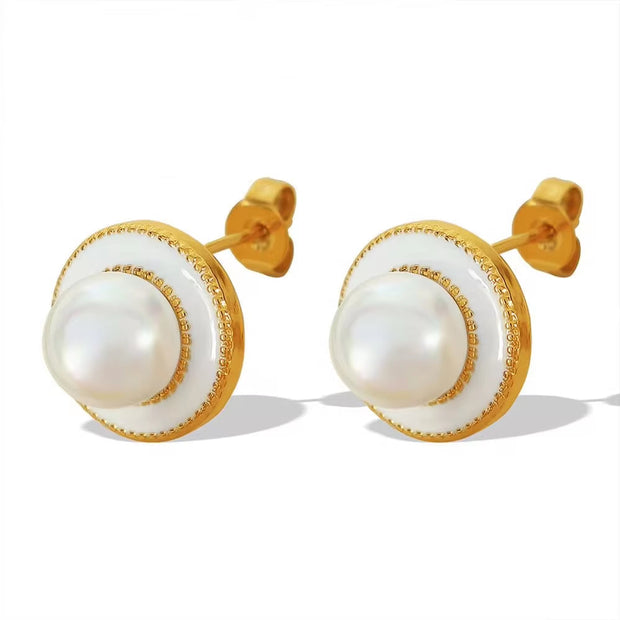 JEWELRY EH209 French Pearl Earrings Female New Fashion Temperament Senior Sense of Small Fragrant Wind Earrings