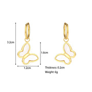 Fashion Jewelry Earrings Enamel Shell Pearl Hoop Earrings 18K Gold Plated Jewelry Stainless Steel Earrings