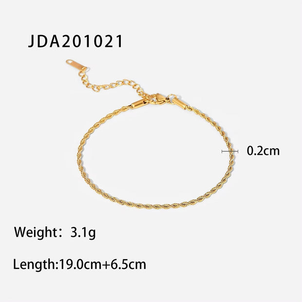 Chain Cross Double Layer Daity Anklet