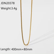 Simple Stainless Steel Basic Chain Necklace Stainless Steel Punk Snake Chain Cuban Chain Necklace