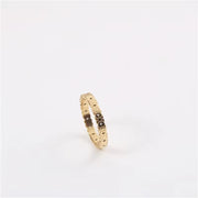 18K PVD Gold Plated 316L Stainless Steel Minimalist Daisy Thin Knuckle Ring