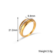 Minimalist 18K Gold Plated Pearl Ring Tarnish Free 316L Stainless Steel Rings Women Jewelry