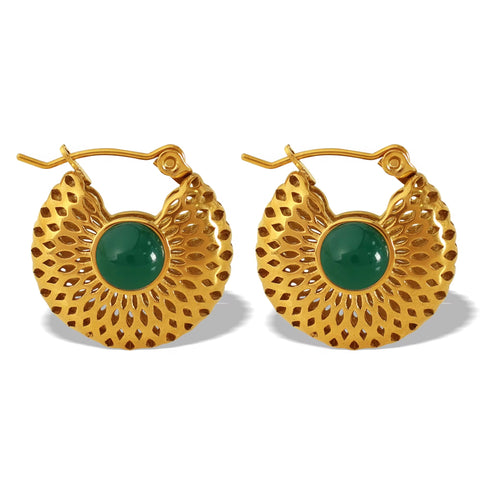 JEWELRY EH202 High Quality Cheap Price Vintage Mausoleum Hollowed Out Gold Earrings Earrings