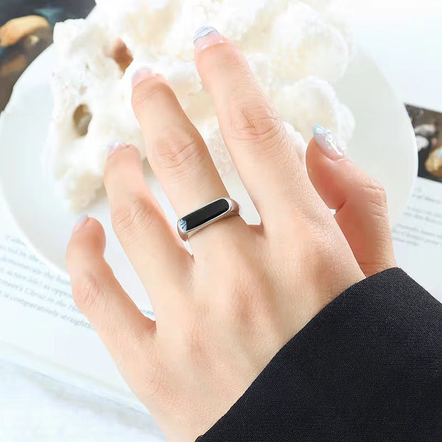 Carline Wholesale Women Stainless Steel Minimalist 18K Gold Plated Finger Ring French Fashion Geometryjewelry