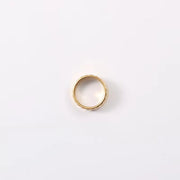 18K Gold Plated Wholesale Non Tarnish Permanent Trendy Vertical Stripes Geometric Stainless Steel Ring for Women