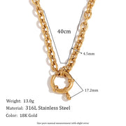 Fashion Jewelry Necklaces Gold Plated Chain Necklace for Man Women Stainless Steel Choker