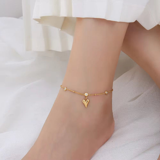 Love Heart Pendant  Chain Foot Jewelry Anklets