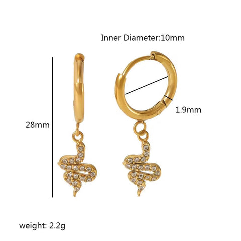 Shiny 18K Gold Hoop Cz Huggie Plated Woman Iced Out Trendy Stainless Steel Jewellery Wholesale Earring for Women