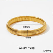 Chunky Statement Elastic Snake Chain Bangles Bracelet Exaggerated Streetwear Non Tarnish Stainless Steel Bangle Jewelry