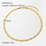 Waterproof Stainless Steel Thick Chain Layers Bead Snake Paperclip Cuban Chain Choker Necklace