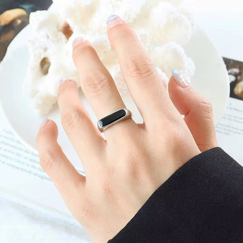 Carline Wholesale Women Stainless Steel Minimalist 18K Gold Plated Finger Ring French Fashion Geometryjewelry