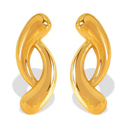 JEWELRY EH279 Simple and Versatile Irregular Circle Geometric Earrings Stainless Steel 18K Gold Plated Earrings